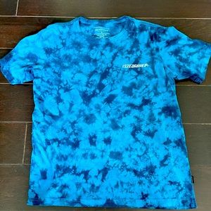 Navy and blue tie dye youth quicksilver t shirt size 14